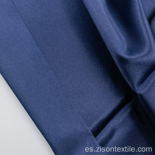 Elegante azul zafiro 100% poliéster Tejidos de satén Spandex